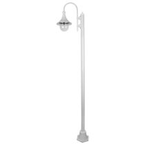 Monaco Single Head Plain Post Light White - 15877