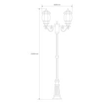 VIENNA 2LT 2.44M POSTLIGHT B22 GREEN - 15935