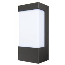 EAVE RECTANGULAR OPEN-FACED WALL LIGHT CHARCOAL- 18049/51