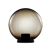 Ivela 30cm Smoke Sphere Post Top Light Black - 18604