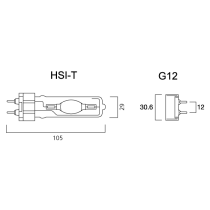 SYLVANIA  HSI-T Metalarc G12  150W NDL 4000K 203420