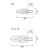 SYLVANIA  35W HALOGEN 12V GY6.35 LP AXIAL 210210