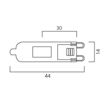 SYLVANIA HI-PIN 40W G9 FROST 250V 227840