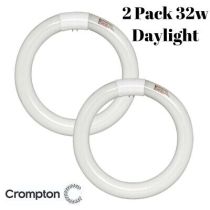 2 Pack 32W T9 Circular Fluorescent Tubes Lamps 6000K Cool Dayligh...