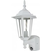 WHITE Tilbury Exterior Wall Lantern with Sensor