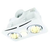 Newton 2+1 Light - 3 in 1 Bathroom Heater Light in White Brilliant Lighting - 20351/05