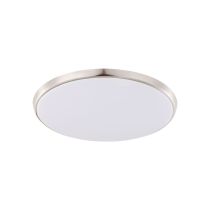 Ollie 12W Dimmable LED Oyster Light 250MM Satin Nickel / Tri-Colour - 203697