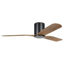  ILUKA 52 DC FAN BLACK  FIXTURE WITH WOOD BLADES  HUGGER     20538215