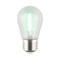 Shatterproof S14 12V DC LED 0.4W E27 Festoon Globe Green 205407