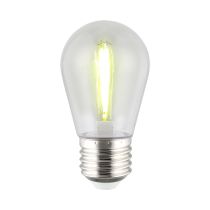 Shatterproof S14 12V DC LED 0.4W E27 Festoon Globe Yellow 205408