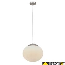 Mercator Denmark Brushed Chrome Glass Pendant Light L1171S