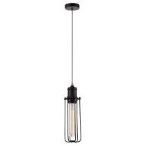 CLA LIGHTING IRON CAGE BLK TUBULAR E27 Pendants BLACKBAND3