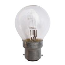 CLA LIGHTING HALOGEN GLOBE BC FANCY ROUND 28W CLEAR 2800K  CLAHAFR28WBCCL