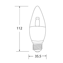 LED CANDLE GLOBE 4WATT 3000K E27 ES SYLVANIA 450718C