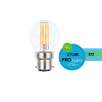 FANCY ROUND CLEAR 4W B22 DIMMABLE 2700K LUS20232