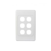 Cougar Blank Switch Plate Vertical 6 Gang (COSWPV6G) GSM