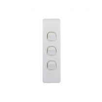 Leopard Switch Vertical Architrave 3 Gang 16AX/20A 250V (LESWVA3G) GSM