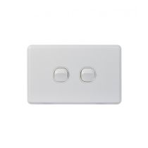 Cheetah Switch Horizontal 2 Gang 16AX/20A 250V (CHSW2G) GSM