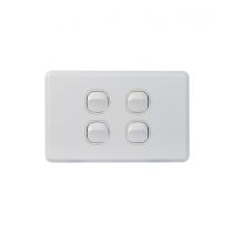 Cheetah Switch Horizontal 4 Gang 16AX/20A 250V (CHSW4G) GSM