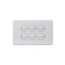 Cheetah Switch Horizontal 6 Gang 16AX/20A 250V (CHSW6G) GSM