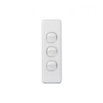 Cheetah Switch Vertical Architrave 3 Gang 16AX/20A 250V (CHSWVA3G) GSM