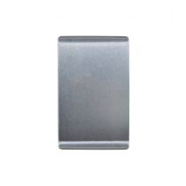 Leopard Blank Plate  Cover (LESWPVXGCBA) Brushed Aluminum GSM ( Cover Only )