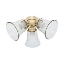 3 Light Ceiling Fan Light Kit Bright Brass - 24312