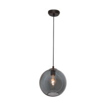 Milan 1Light Pendent E27 25W Black with Smoke (MG1731BLK) Mercator Lighting