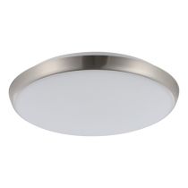 Ollie 2 12W/15W Dimmable LED Oyster 250MM Light Satin Nickel/ Tri-Colour 206394