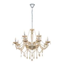 Basilano 12 Light Chandelier Chrome / Cognac - 39094