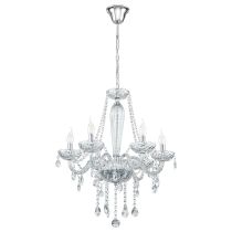 Basilano 1 6 Light Chandelier Chrome / Clear - 39099