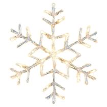 XMAS ANTARCTICA SNOWFLAKE WARM WHT 400MM 410796N