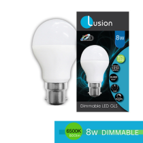 GLS LED 240V 8W B22 OPAL 6500K DIMMABLE LUS20428