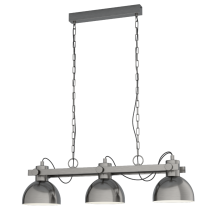 Lubenham 1 Industrial Pendant 3 Light Antique Nickel 43168N