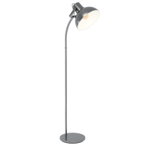 Lubenham 1 Industrial Adjustable Floor Lamp Nickel 43172N