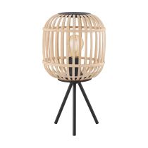 BORDESLEY TABLE LAMP 1X28W E27 BLACK/LIGHT WOOD  43218N