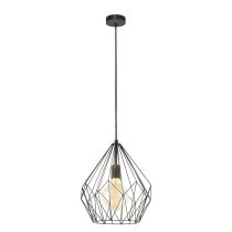 Carlton Single Cage Industrial Pendant Black - 49257