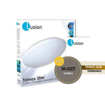 LUSION SLIMLINE 36W LED OYSTER LARGE CCT LUS51021