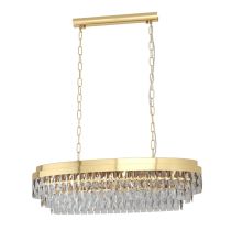 Valparaiso 10 Light Crystal Chandelier Gold E14 40W 39462