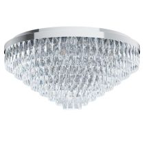 Valparaiso 1 11 Light Crystal 40W E14 Flush Mount Light Chrome 39491