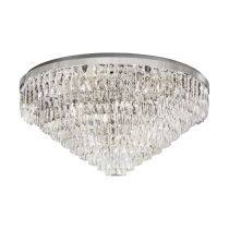 Valparaiso 1 11 Light Crystal 40W E14 Flush Mount Light Chrome 39491