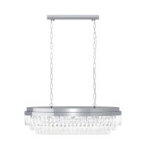 Valparaiso 10 Light Crystal Chandelier Chrome E14 40W 39494