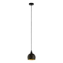 Roccaforte 1 Light Pendant E14 40W Small Black 33345N