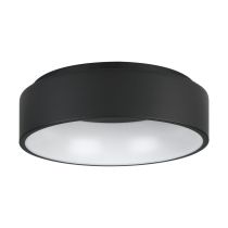 Marghera 2 Black 25W Dimmable LED Oyster Light Warm White 390049