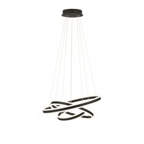 Tonarella 3 Ring 177W LED Pendant Black / Warm White 205027