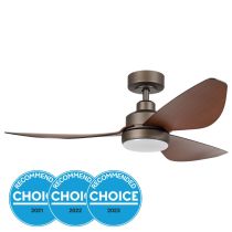 Torquay 48" 20W Dimmable LED DC Ceiling Fan Oil Rubbed Bronze With Koa Blade / Tri-Colour 20522812