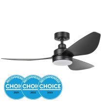 Torquay 48" 20W Dimmable LED DC Ceiling Fan Matt Black / Tri-Colour 20522802