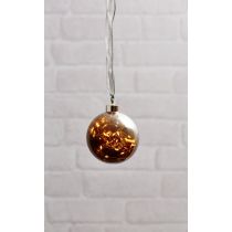 XMAS GLOW HANG BALL DEC BLK TR/SIL 410592