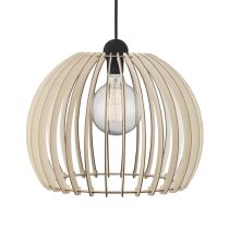 Chino 1 Light Pendant Large Wood - 84843014