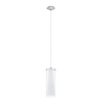 Pinto 1 Light Twin Glass Pendant Chrome - 89832